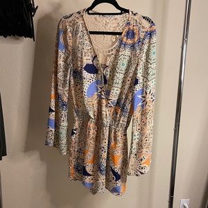 Pattern romper with crochet